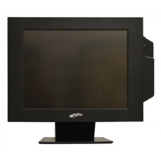 Monitor 15 inch TFT DigiPos 714A Black, Touchscreen, Cititor Carduri